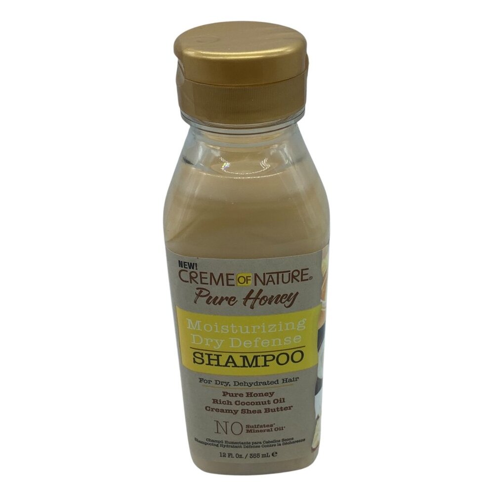 Creme Of Nature Pure Honey Moisturizing Dry Defense Shampoo 12 Oz NEW